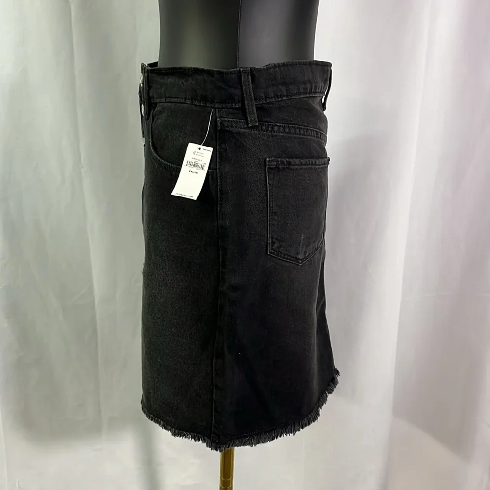 NWT Old Navy Smoky Waters High Waisted Black Denim Mini Skirt